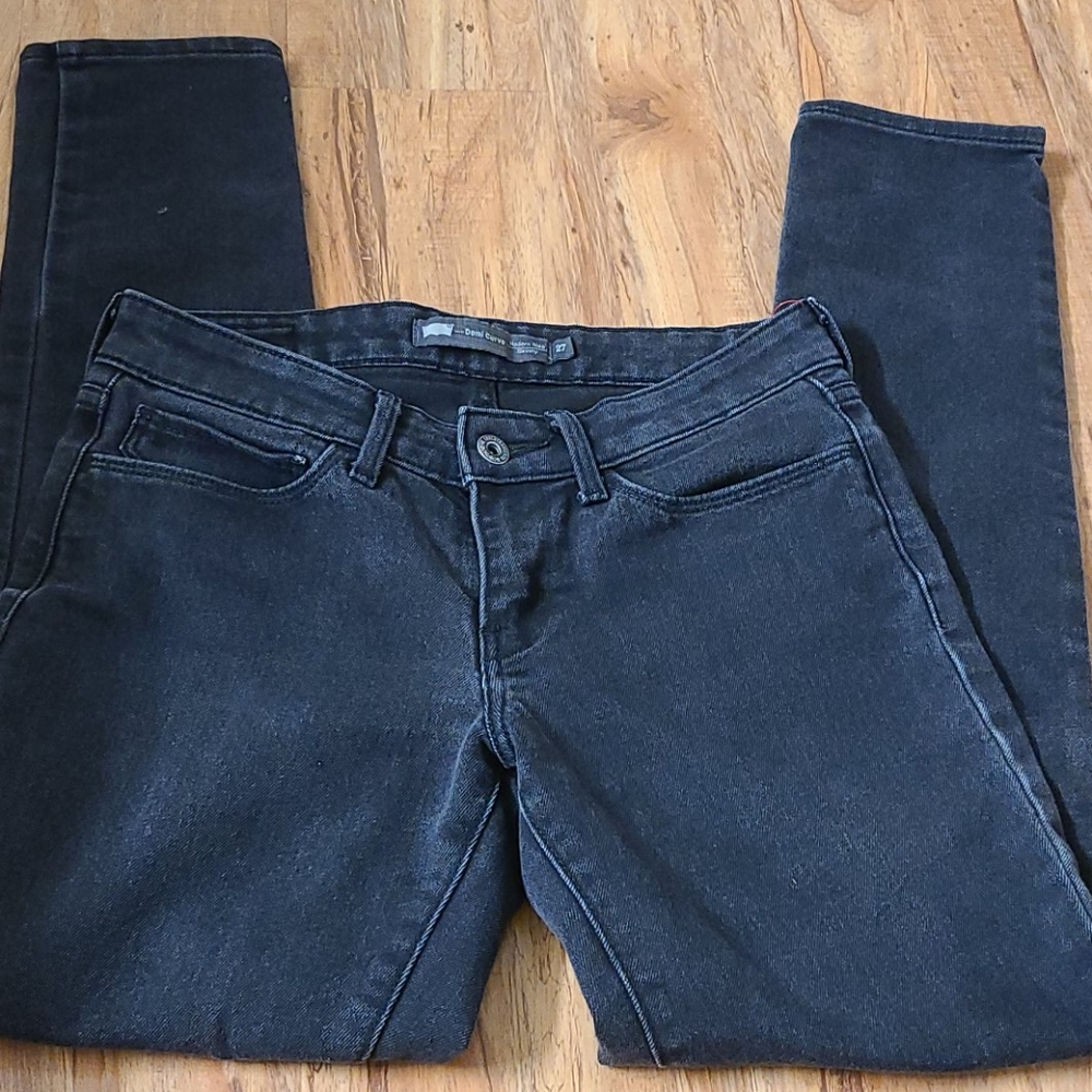 Levi's Black Denim Skinny Jeans Size 27